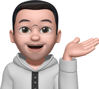 Memoji raising his hands