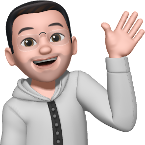 Memoji waving his hands